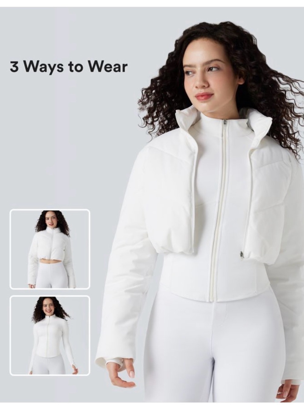 M | Women’s White Puffer Jacket - HALARA